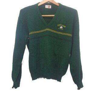 Vintage Cutty Sark Whiskey Pullover Sweater Green Men xl